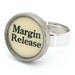 White Margin Release Typerwriter Ring - Free Gift Box