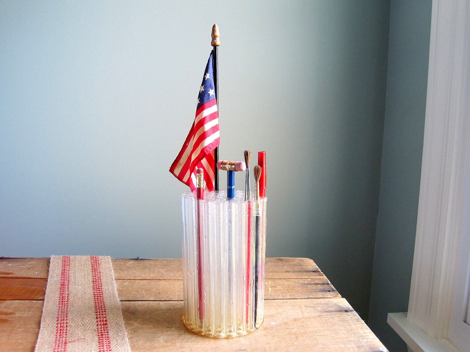 Vintage Glass Test Tube Flower Frog