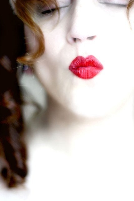 portrait photography figure photography red lips photo fine art photography kiss valentines day 4x6 valentines day decor