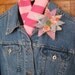 Vintage Quilt Scrap "Bloomin' Love" Flower Brooch