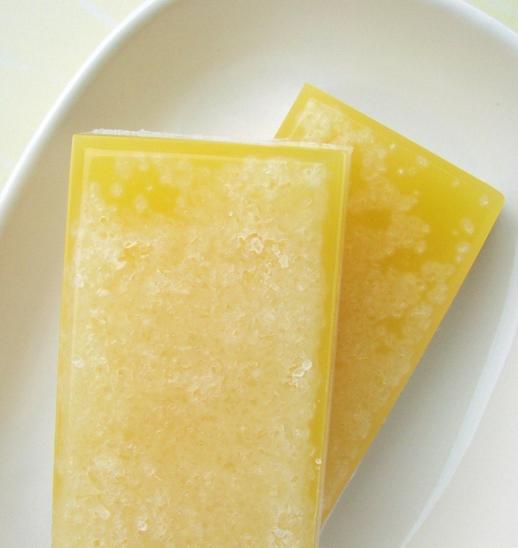 Lemon Soap -  Lemon Lane Salt Bar Soap - Handmade Soap - Great Soap for the Kitchen too