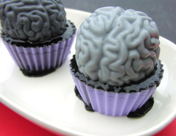 Gooey Brain Cupcake Soap - Halloween