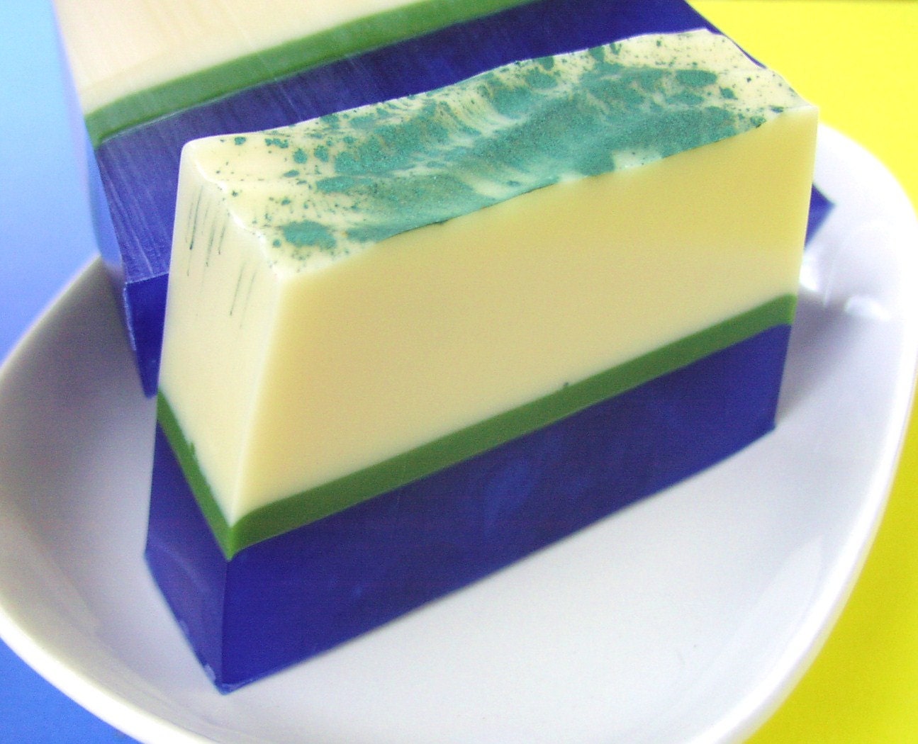 BUTT NAKED Soap - Popular Bath and Body Scent - Tropical Soap - Glitter - Green - Apples, Honeydew, Strawberries and Pears - Glycerin Soap