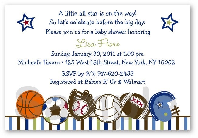 Sports Baby Shower Invitation Printable Il_570xn