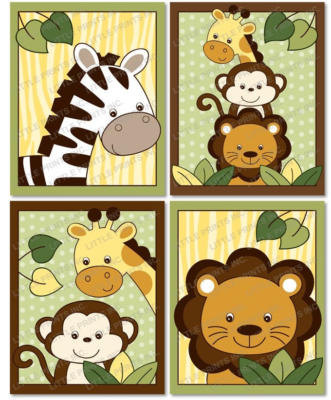 Safari Jungle Animal Printable Nursery Wall by LittlePrintsParties