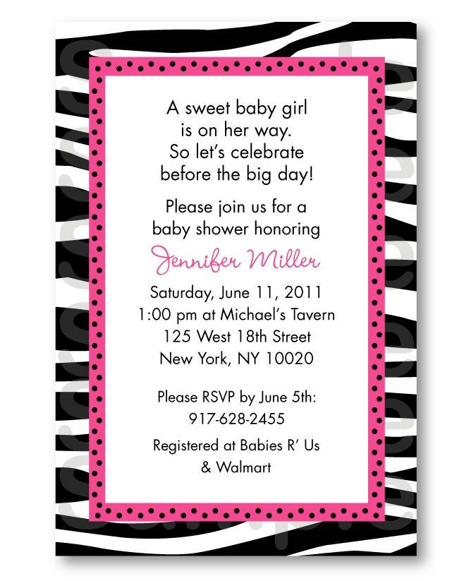 Zebra Invitation Template