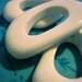 White Resin Bedrock Beads x 3