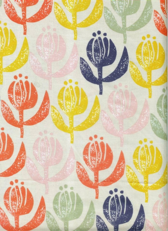 50cm x 112cm StoneFlowers cotton fabric by Umbrella Prints