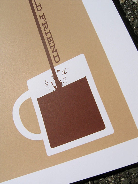 Hello Darkness, My Old Friend - Coffee Art Print