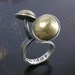 Double Pod Ring sterling silver brass