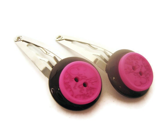 Pink Hair Clips -Back to School Accessories - Gift for friend
