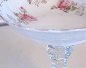 Floral China Pedestal Bowl