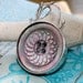 Spirograph Mother of Pearl Button Set in Sterling Silver w Sterling Handmade Chain