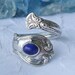 Vintage Lapis Towle Sterling Spoon Ring Old Master dmfsparkles