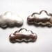 Silver cloud - porcelain wall cloud pillow