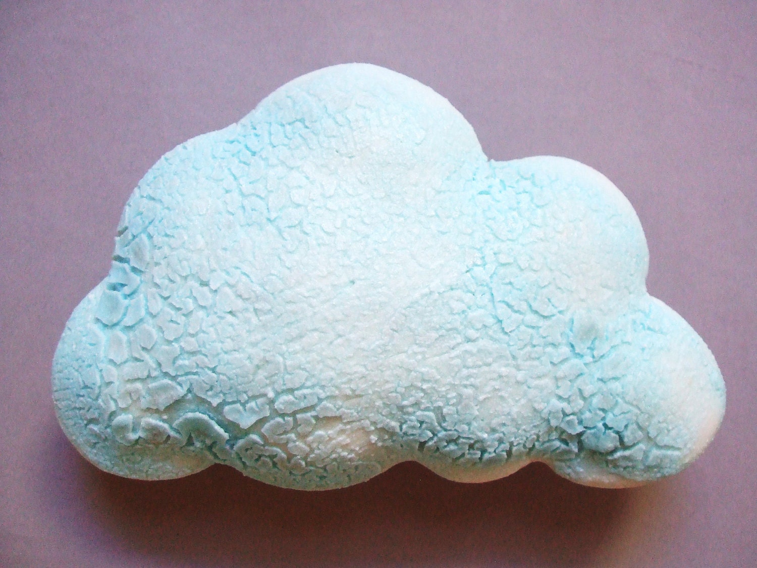 Light blue crusty cloud - porcelain wall cloud pillow