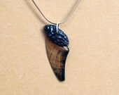 Handcarved Ebony Tooth / Claw pendant  J120170