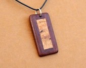 Spalted Oak and Brazilian Redwood Pendant