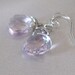 Lilac Amethyst Gemstone Briolette Earrings Sterling Silver