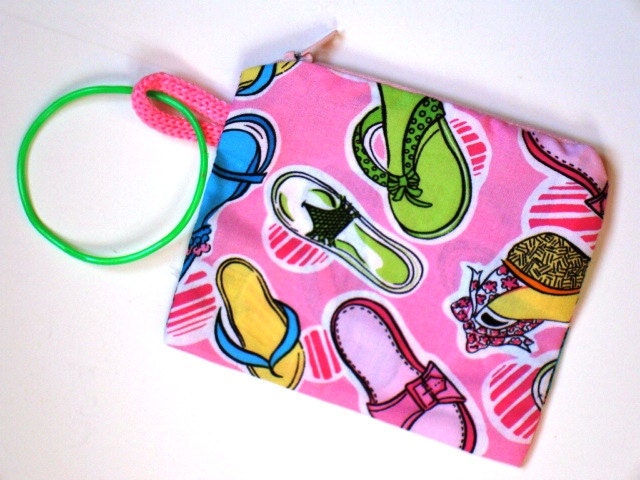Love of Shoes Wristlet with Zipper closure