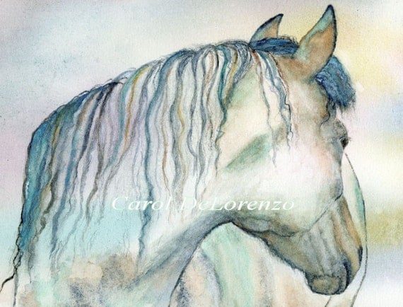 Watercolor Painting 8x10 Horse Art, Horse Painting, Horse Watercolor, Equine Art, Print Art Titled A Horse Named Shalimara