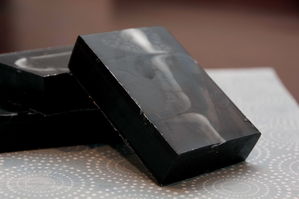 Handmade Activated Bamboo Charcoal Olive Oil and Shea Butter Soap - Lavender, Tea Tree, and Lemon Soap