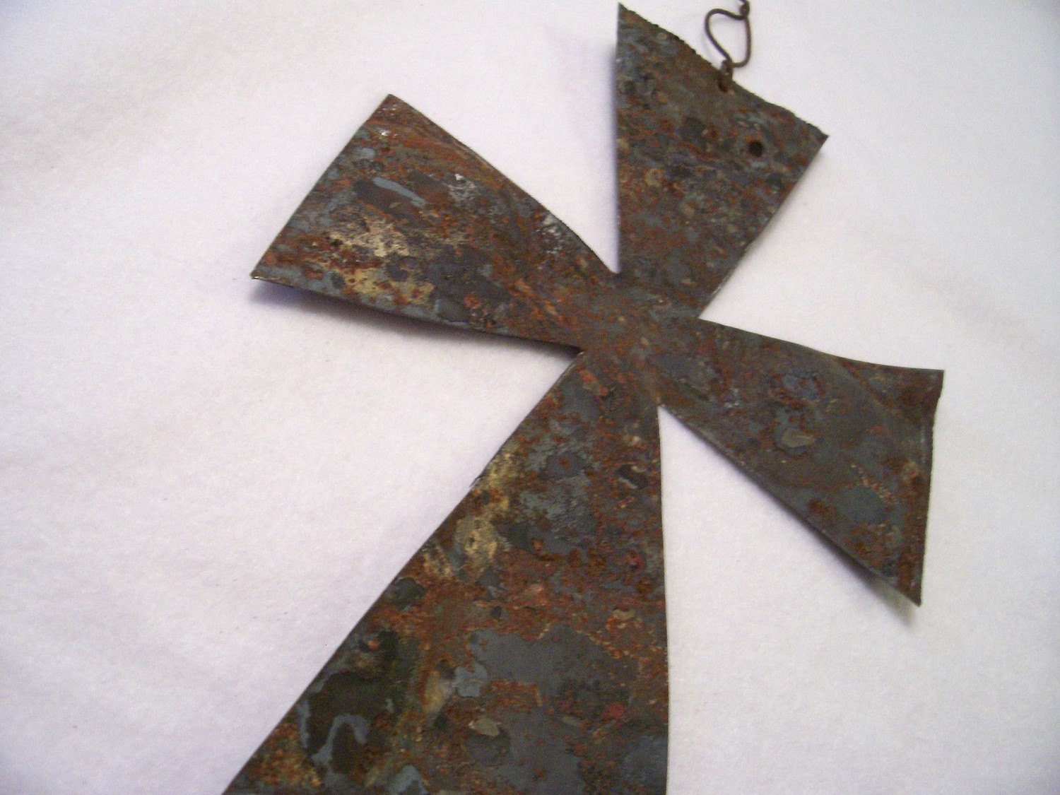 Cross Antique Tin Metal Upcycled from an Old Barn Roof