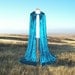 Turquoise Cloak Cape Medieval Renaissance Wedding Costume Blue Green Halloween