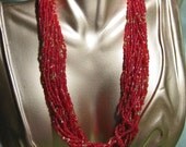 Vintage Torsade Glass Micro Bead Necklace Choker