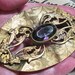 Vintage Victorian Sash Pin Amethyst and Brass