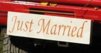 Just Married Wood Sign Plaque Established DESIGN YOUR OWN