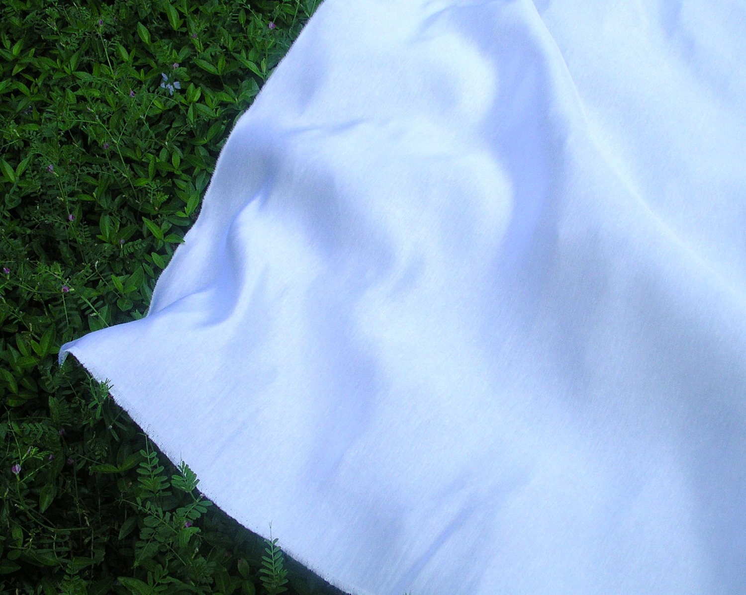 New Natural Organic Hemp Silk Satin Charmeuse White Heirloom Bridal Wedding Communion Formal Craft Sewing