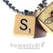 Memorial Day Sale: MINI LETTER CHARM - from a Scrabble Game Tile, handmade by HomStudio