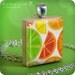 Citrus : a pendant charm made with a wood Scrabble tile game piece