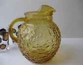 Vintage Anchor Hocking Lido Honey Gold Large Pitcher