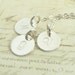 Triple Initial Charm Pendant Necklace - Custom Hand Stamped Silver - Your Choice of Initials - Unblackened - Fashion Jewelry