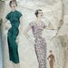 VINTAGE VOGUE Womens Dress Pattern With Fitted Midriff And 2 necklines circa 1950s Sz12