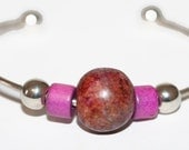 Solid Sterling Bangle Removable Beads