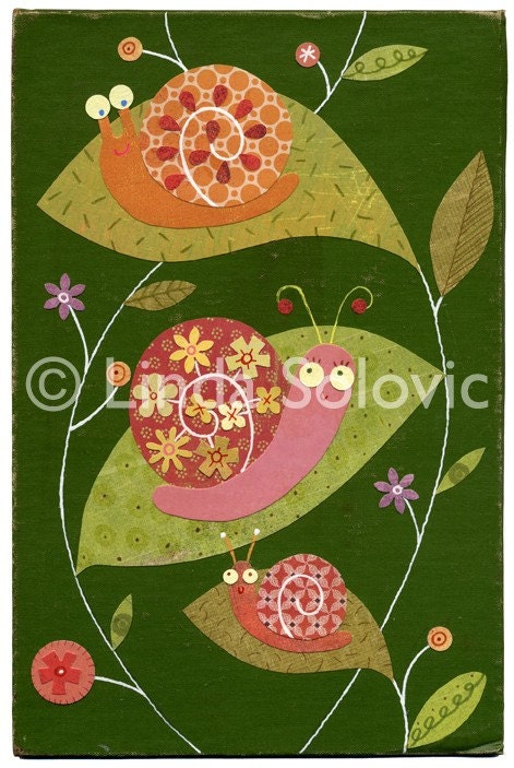 Taking It Slow Snail Print 8.5 x 11