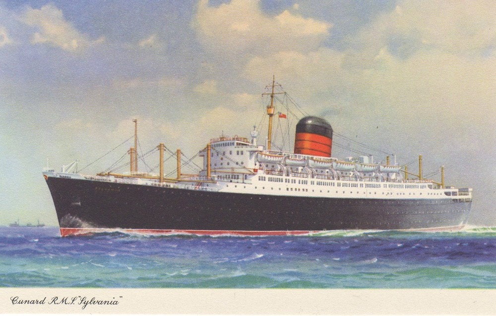 Vintage Nautical Postcard Cunard R M S Sylvania
