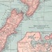 1934 Map of New Zealand Samoa Fiji Tonga Auckland and Vicinity