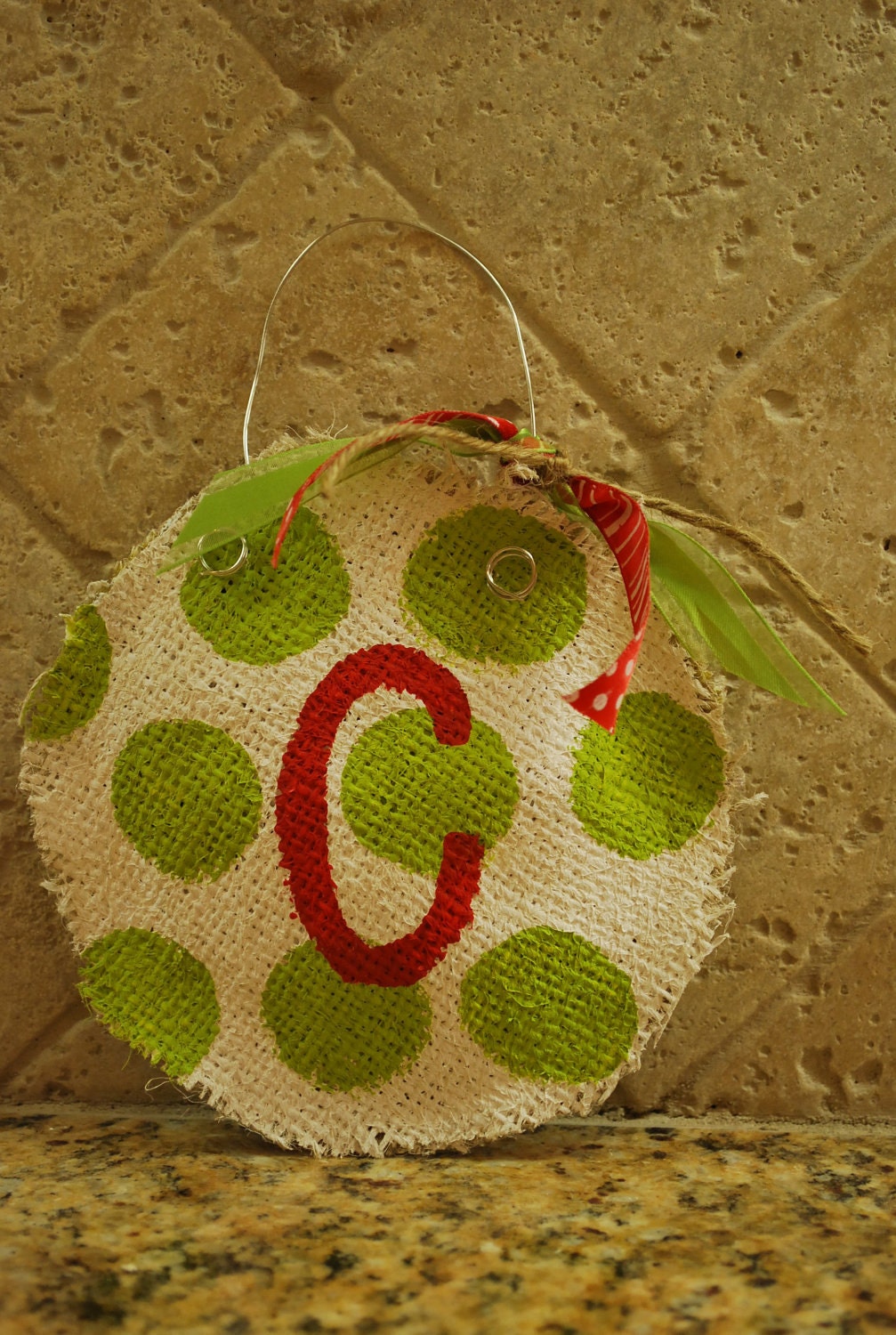 Initial Christmas Ornament