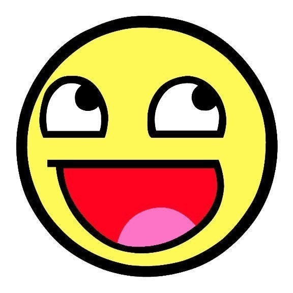 Awesome Face - Multi-colored vinyl decal
