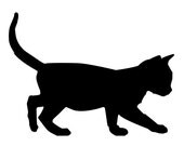 Kitten Black Cat Vinyl Wall Decal