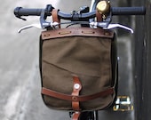 vintage khaki swiss military bread bag & bike pack