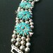 sale -1940s vintage silver and turquoise bracelet