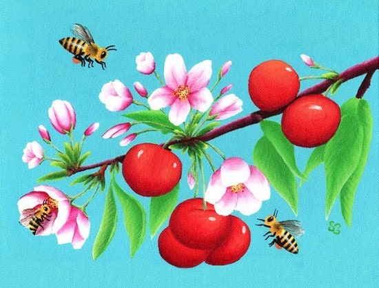 The Busy, Busy Bees 8x10 Print