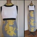 1960s Hollywood Regency, Super MOD Yellow Dragon Maxi Dress, m/l