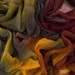 Hand dyed cotton scrim, gauze - dark brown, mahogany, dark grey, mustard yellow, blackcurrant