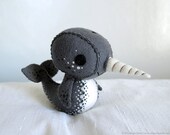 Narwhal Plush Art Doll, Norbert (Made to Order)